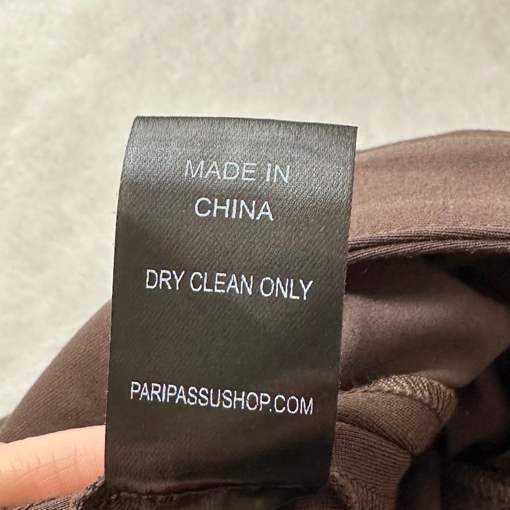Pari Passu Ponte Pants 16 Espresso Brown NWT Wide Leg Trousers Luxury Designer - Picture 9 of 9